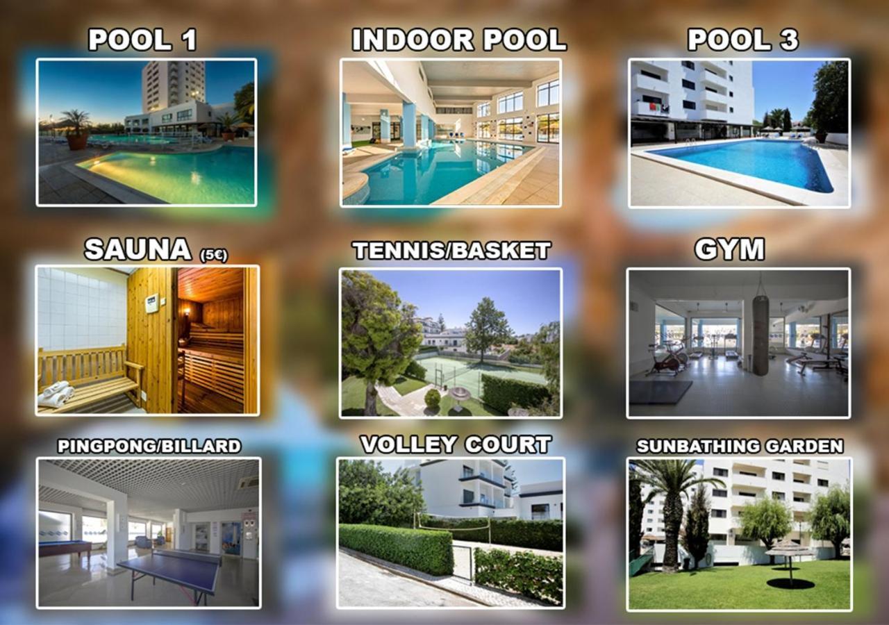 Sea View Apartment - 3 Swimming Pool & Fitness Albufeira Esterno foto